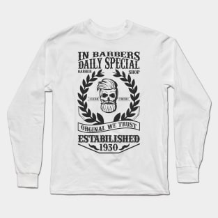 Barber Design In Barbers Daily 72 Long Sleeve T-Shirt